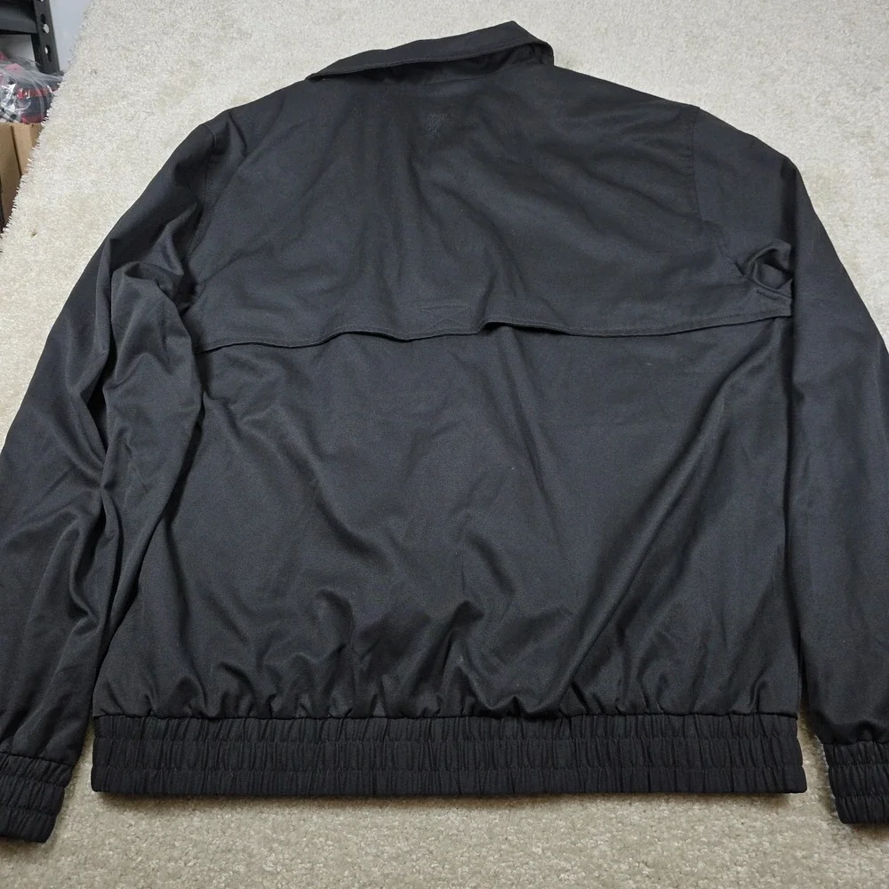 Ashworth Jacket‎ Mens Size L Black Bomber Full Zip Snap Weather Performance